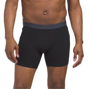 Jockey Black Gray Silver Solution Antimicrobial Boxer Briefs